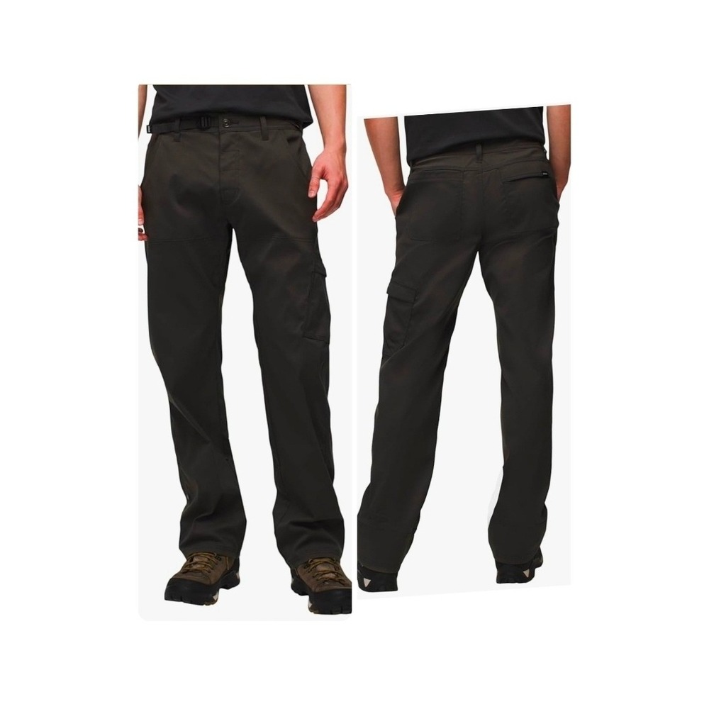 Prana Stretch Zion Pant II Mens 34x32 Dark Iron New Relaxed Hiking Cargo 1969791